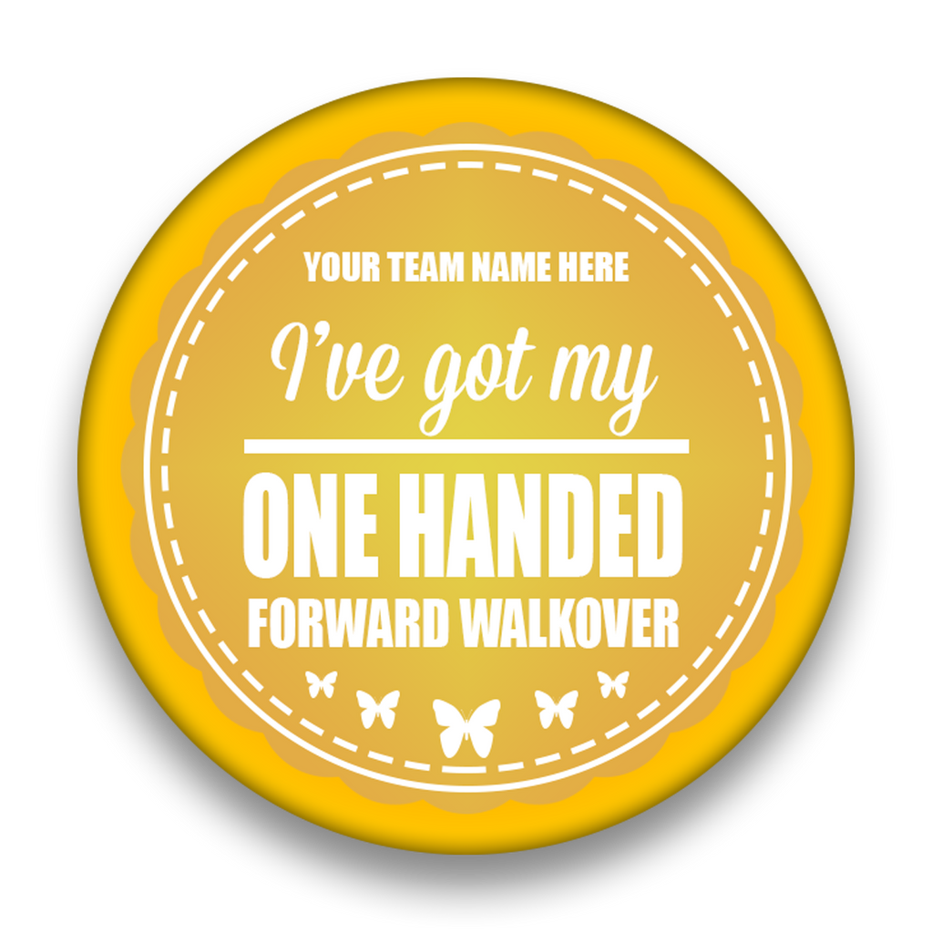 One Handed Forward Walkover Badge – The Cheer Badge Company